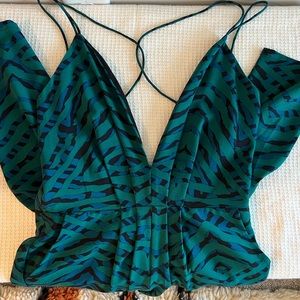 LOVERS & FRIENDS patterned jumper. Good condition. Size Medium. Deep cut.